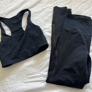 Girlfriend collective black workout set XS
